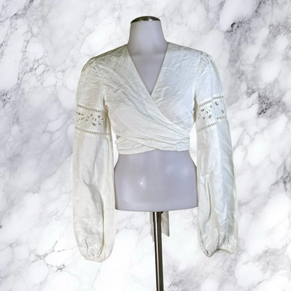 Tularosa Liz Wrap Top - White